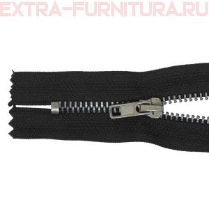 Молния джинсовая № 4, 18 см, черный оксид, цв.322 черный