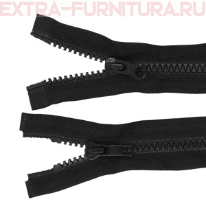 Молния Трактор Т5 2 замка, дл.85 см, цв.черный, усил. звено (кл.А)