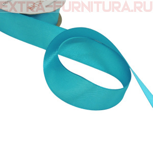 Лента атласная 24 мм цв 145 темно-бирюзовый рул. 27,42м