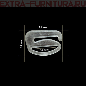 Крючок для бюстгальтера,пластик, арт.TBY-82601, диам.15мм цв. прозрачный, уп.100шт