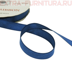 Лента атласная 12 мм цв. 158 синий рул. 27,42м