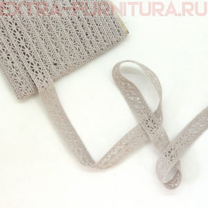 Тесьма вязаная арт.15.01.099 шир.15мм, цв.25 светло-серый, уп.10м