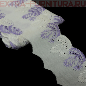Шитье арт.ТСВ-2028 шир.5см, цв. бело-сиреневый, уп. 13,71м