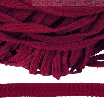 Шнур 34Ф плоский шир.7мм, цв.бордо 48, уп.200м