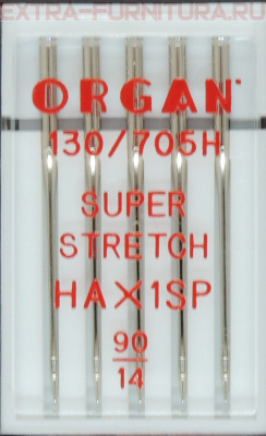 Иглы Organ супер стрейч для БШМ № 90, уп.5шт.