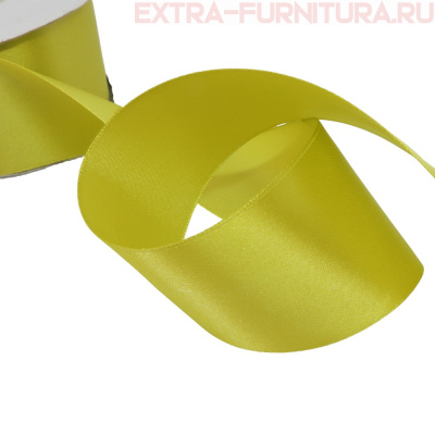 Лента атласная 50 мм цв.131 горчица рул.27,42м