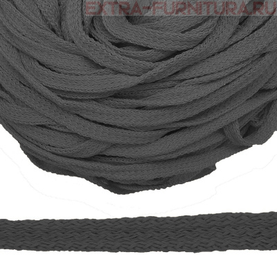 Шнур 34Ф плоский шир.7мм, цв.серый темный 41, уп.200м