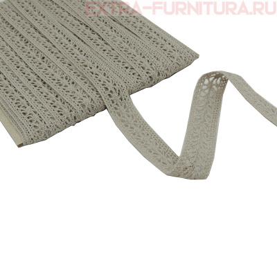 Тесьма вязаная арт.15.01.099 шир.15мм, цв.22 серый лен, уп.10м