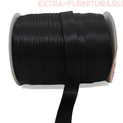 Косая бейка 16мм 132м цв. 081 черный ЕВРО