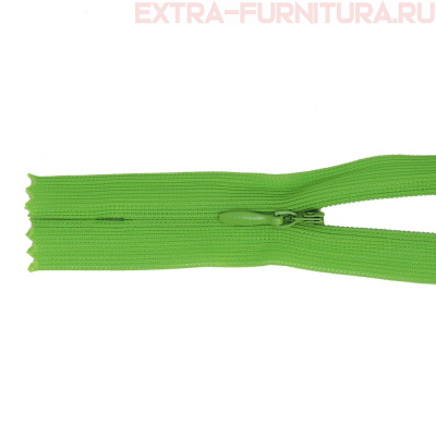 Молния потайная № 3, 50 см, цв. 237 светло-зелёный п/э пл.9,3 гр/м