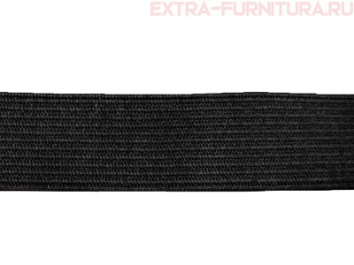 Резинка вязаная, 50мм (+/-3мм), цв.черный (уп.-50м*7 уп) Б